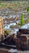 die Verbundsteine am Chathura-Kinderheim haben sich durch die Überschwemmungen abgesenkt.